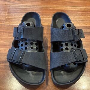Birkenstock Arizona Bs Exquisite Leather Black Color Narrow SZ 41/L10/M8